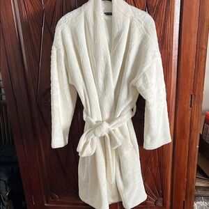 Pretty You London Plush Faux Mink White Robe